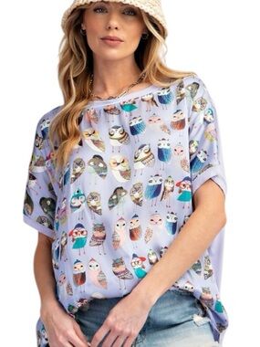 981:  EASEL NWT TOP PERI BLUE (H7)